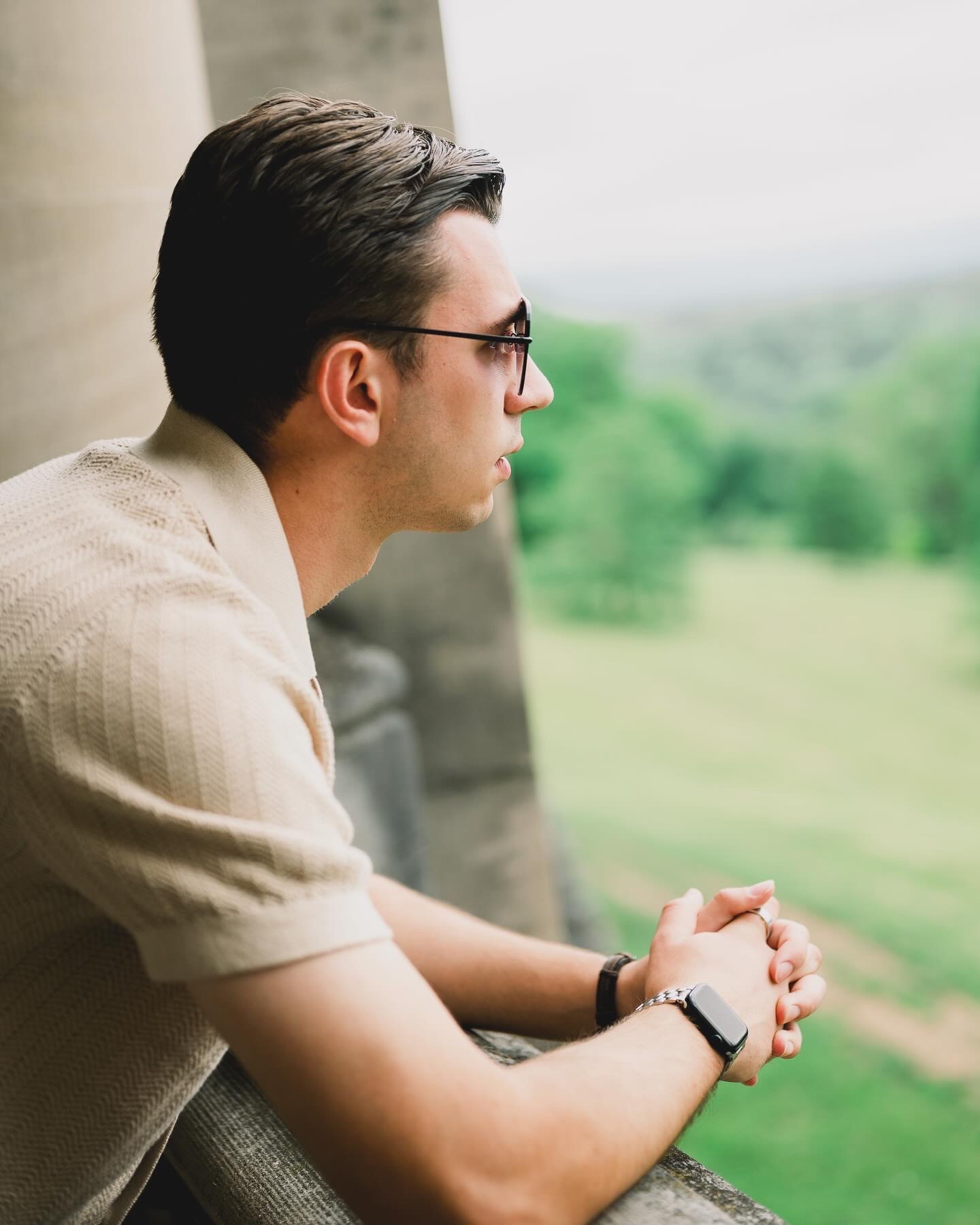 Justice Tilsher in contemplative pose
